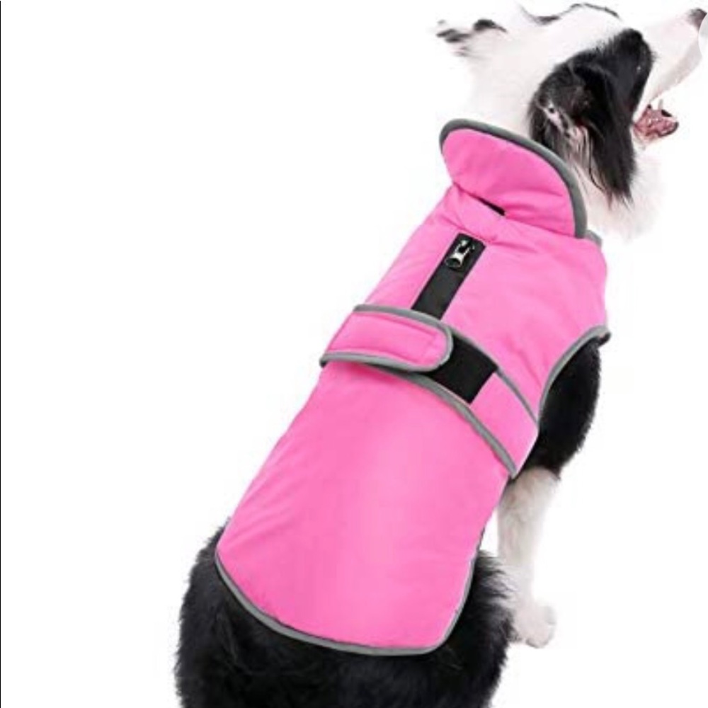 Reflective Waterproof Windproof Dog Coat Cold Weather Reversible for Large Dogs